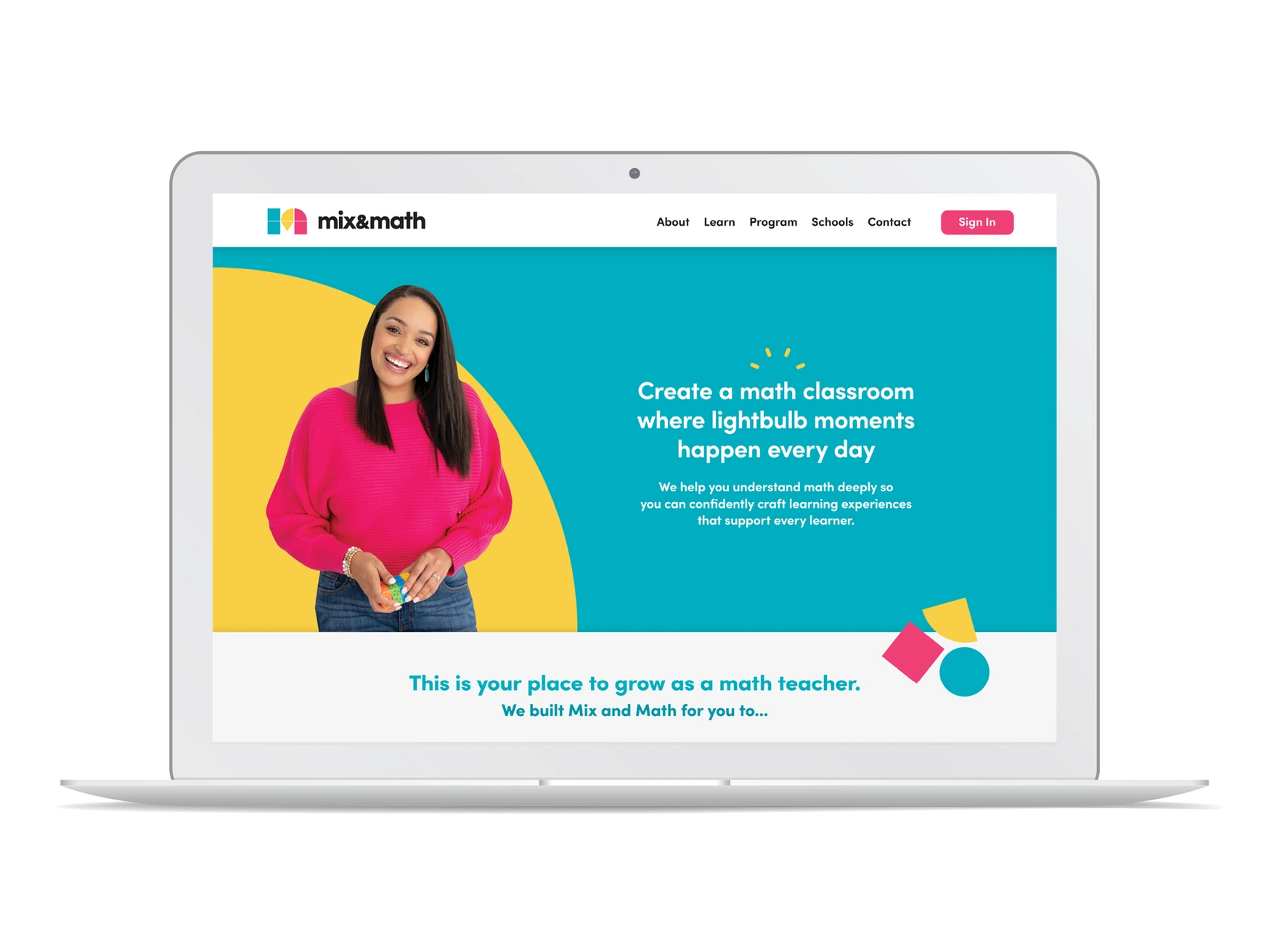 Website design and branding for Mix and Math educational math