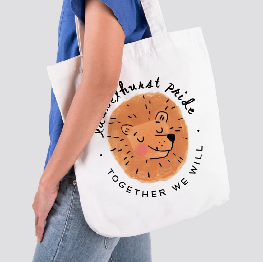 Mascot illustration of a lion, cute and homey, whimisical